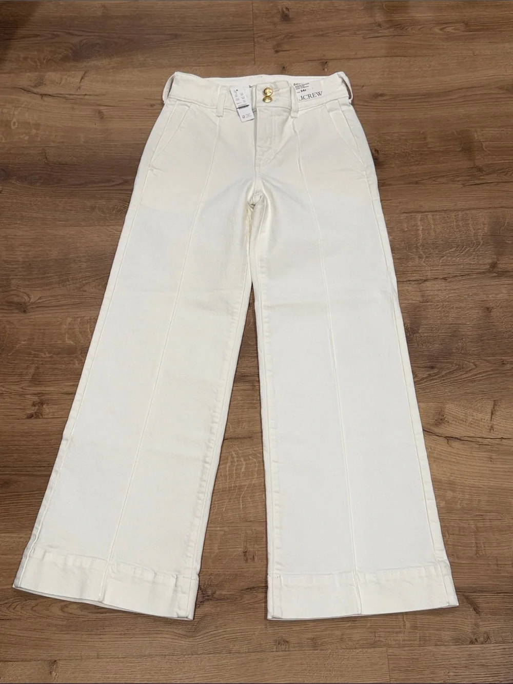 J Crew Denim trouser jean with stacked buttons